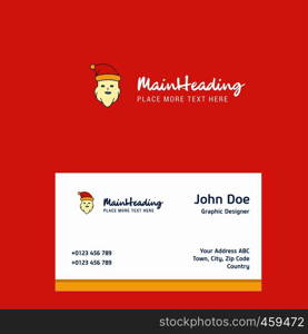 Santa clause logo Design with business card template. Elegant corporate identity. - Vector