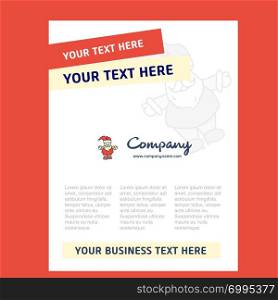 Santa clause Title Page Design for Company profile ,annual report, presentations, leaflet, Brochure Vector Background