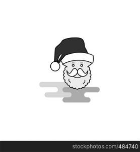 Santa clause Web Icon. Flat Line Filled Gray Icon Vector