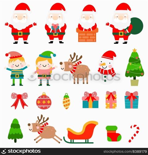 Santa   Elf  Flat Clipart, Merry Christmas Collections