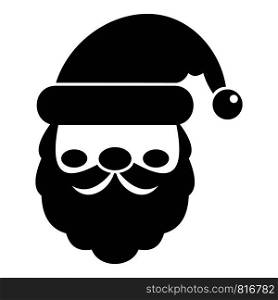 Santa face icon. Simple illustration of santa face vector icon for web design isolated on white background. Santa face icon, simple style