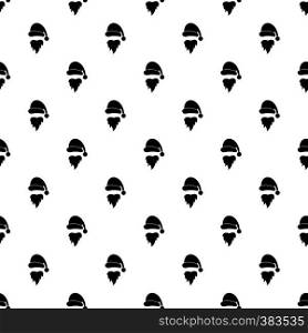 Santa hat and beard pattern. Simple illustration of Santa hat and beard vector pattern for web. Santa hat and beard pattern, simple style