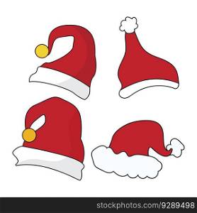 santa hat Christmas icon vector illustration template design