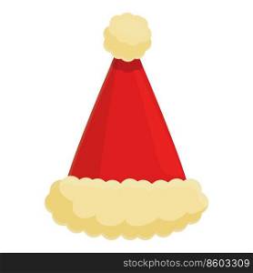 Santa hat icon cartoon vector. Elf holiday. Costumer sticker. Santa hat icon cartoon vector. Elf holiday