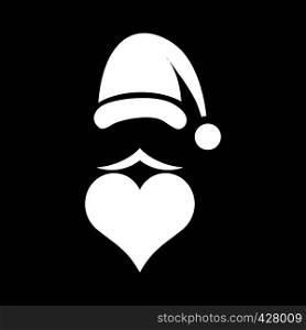 Santa in hat icon. Simple illustration of santa in hat vector icon for web. Santa in hat icon, simple style