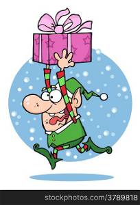 Santa&rsquo;s Elf Runs With Gift