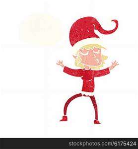 santa&rsquo;s helper cartoon with thought bubble
