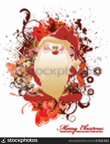 santa with floral
