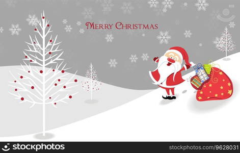 Santa with presents Royalty Free Vector Image