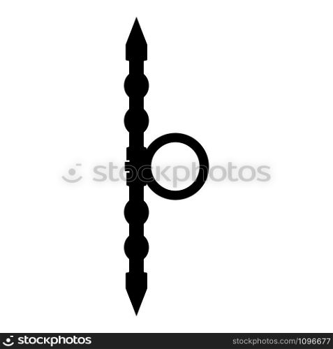 Santensu weapon of samurai for hand icon black color vector illustration flat style simple image. Santensu weapon of samurai for hand icon black color vector illustration flat style image