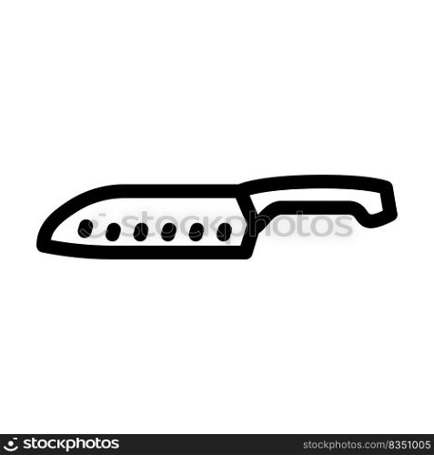 santoku knife line icon vector. santoku knife sign. isolated contour symbol black illustration. santoku knife line icon vector illustration