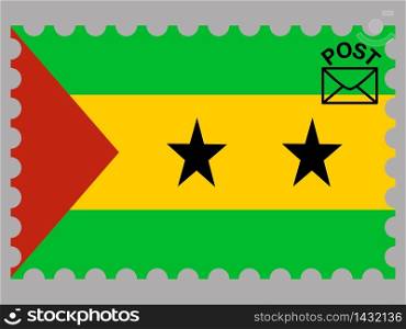 Sao Tome and Principe national country flag. original colors and proportion. Simply vector illustration background. Isolated symbols and object for design, education, learning, postage stamps and coloring book, marketing. From world set