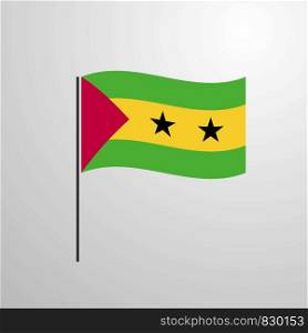 Sao Tome and Principe waving Flag