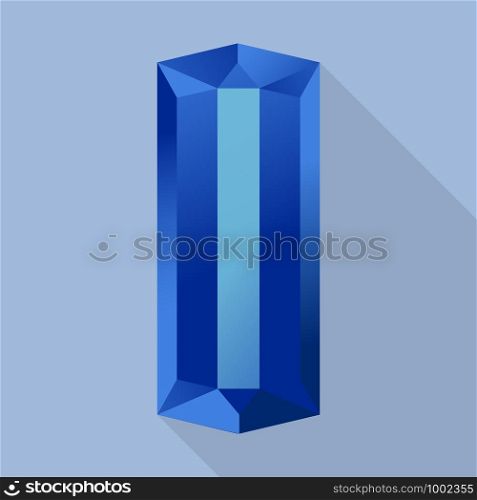 Sapphire icon. Flat illustration of sapphire vector icon for web design. Sapphire icon, flat style