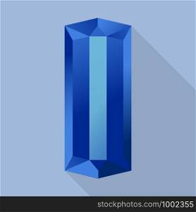 Sapphire icon. Flat illustration of sapphire vector icon for web design. Sapphire icon, flat style
