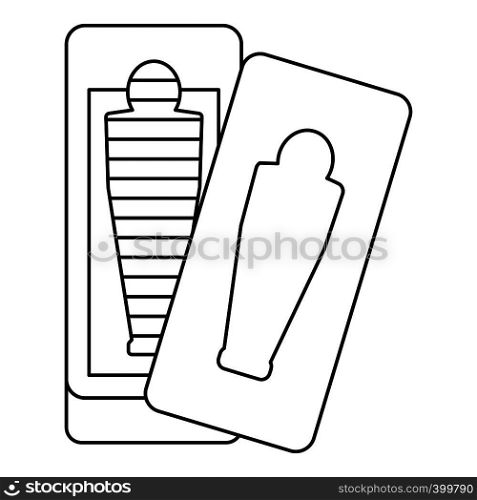 Sarcophagus icon. Outline illustration of sarcophagus vector icon for web. Sarcophagus icon, outline style