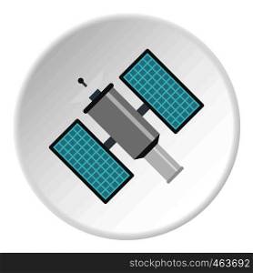 Satelite icon in flat circle isolated vector illustration for web. Satelite icon circle