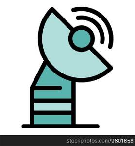 Satellite antenna icon outline vector. Online security. Private internet color flat. Satellite antenna icon vector flat