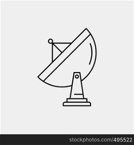 satellite, antenna, radar, space, dish Line Icon. Vector isolated illustration. Vector EPS10 Abstract Template background