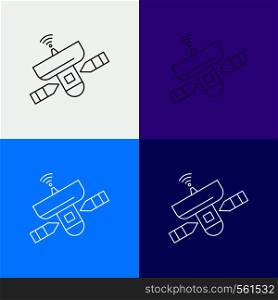 satellite, antenna, radar, space, Signal Icon Over Various Background. Line style design, designed for web and app. Eps 10 vector illustration. Vector EPS10 Abstract Template background