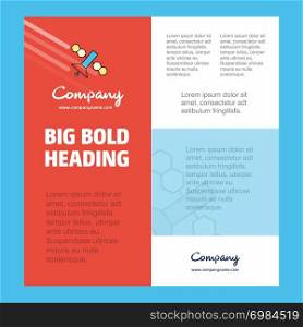 Satellite Business Company Poster Template. with place for text and images. vector background