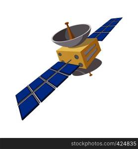 Satellite communications cartoon icon on a white background. Satellite communications cartoon icon