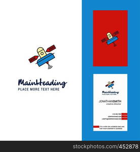 Satellite Creative Logo and business card. vertical Design Vector