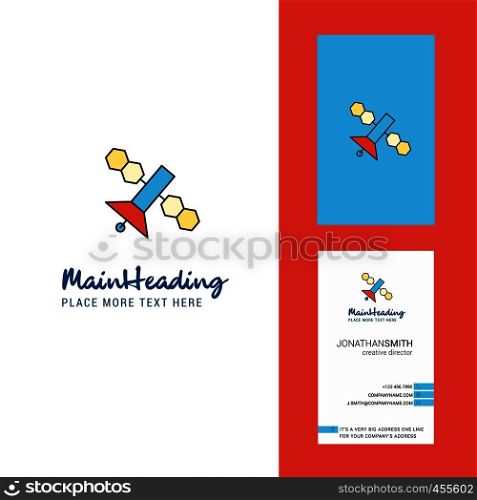 Satellite Creative Logo and business card. vertical Design Vector