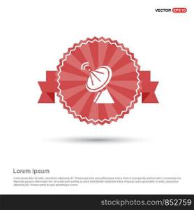 Satellite dish icon - Red Ribbon banner