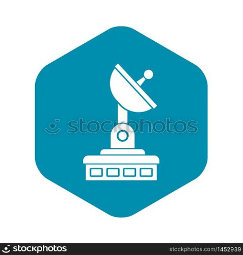 Satellite dish icon. Simple illustration of satellite dish vector icon for web. Satellite dish icon, simple style