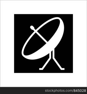 Satellite Dish Icon Vector Art Illustration