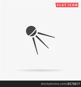Satellite flat vector icon. Hand drawn style design illustrations.. Satellite flat vector icon