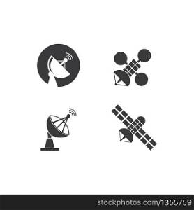 Satellite icon illustration vector flat design