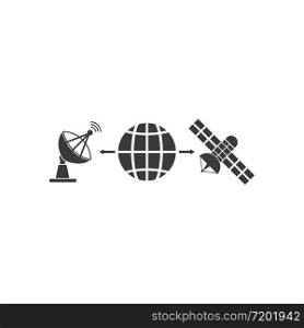 Satellite icon illustration vector flat design