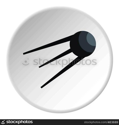 Satellite icon in flat circle isolated vector illustration for web. Satellite icon circle