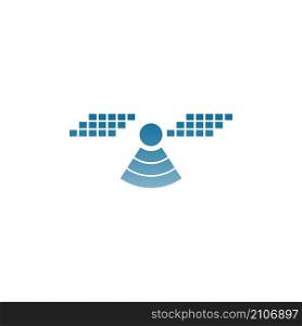 Satellite icon logo design template illustration vector