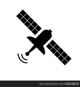 satellite icon on white background. satellite sign. flat style. satellite dish symbol. artificial satellite in orbit around earth.