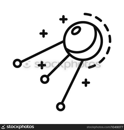 Satellite icon. Outline satellite vector icon for web design isolated on white background. Satellite icon, outline style