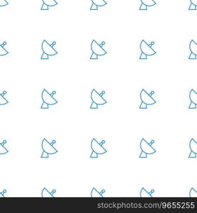 Satellite icon pattern seamless white background Vector Image