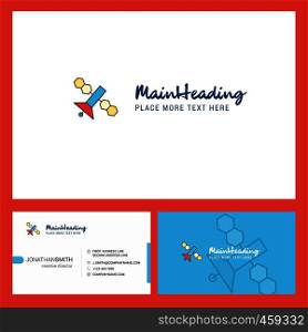 Satellite Logo design with Tagline & Front and Back Busienss Card Template. Vector Creative Design