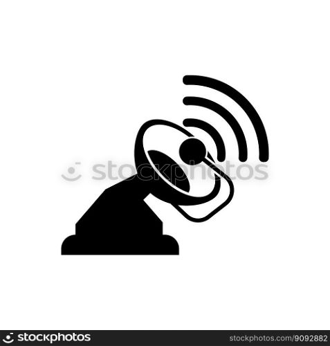 Satellite signal icon symbol,vector illustration design template