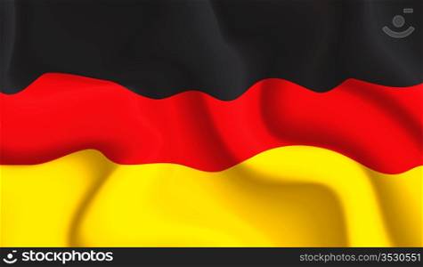 Satin Germany waving flag, eps10 vector illustration