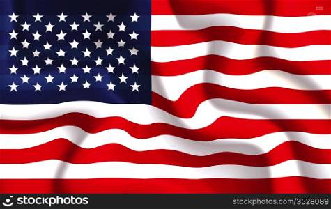 Satin USA waving flag, eps10 vector illustration