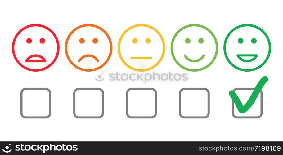 satisfaction feedback review scale service survey vector illustration