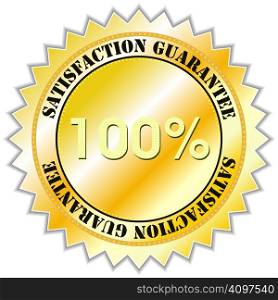 Satisfaction guarantee label, vector illustration