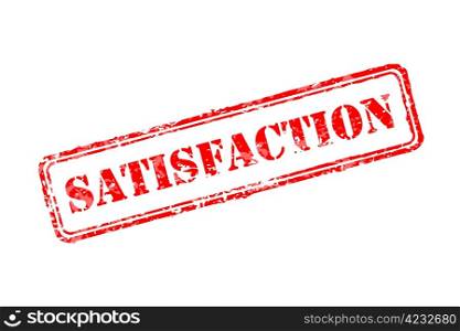Satisfaction rubber stamp vector illustration. Contains original brushes