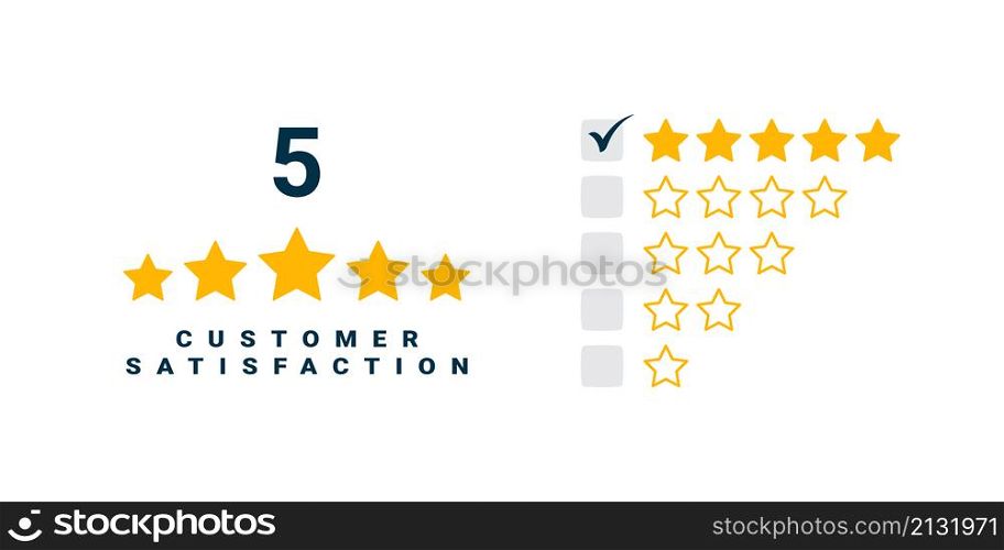 Satisfaction survey icons. Customer review satisfaction feedback survey concept. Vector illustration