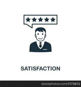 Satisfaction vector icon illustration. Creative sign from icons collection. Filled flat Satisfaction icon for computer and mobile. Symbol, logo vector graphics.. Satisfaction vector icon symbol. Creative sign from icons collection. Filled flat Satisfaction icon for computer and mobile
