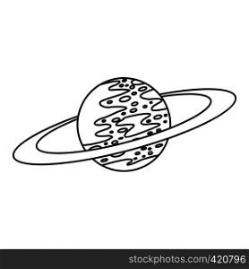 Saturn icon. Outline illustration of saturn vector icon for web. Saturn icon, outline style