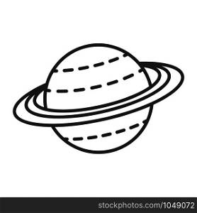 Saturn icon. Outline saturn vector icon for web design isolated on white background. Saturn icon, outline style